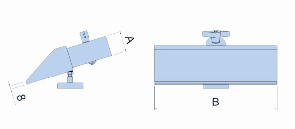 Saugschlitzdüse Typ LSP-MS wahlweise mit Ø 80mm oder Ø 100mm - mit Magnet und Klappe